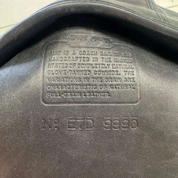 Coach Vintage Small Crossbody Pouch Framed Black Leather Purse Bag 9990 USA - Picture 5 of 7